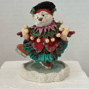 Enesco, Polar Kins "Good Gliding's of Joy" 1996 Skating Bear  #188557 VTG
